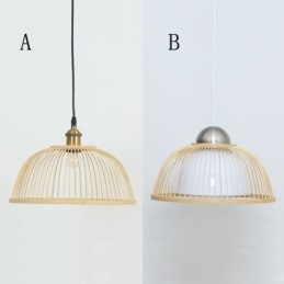 Nowoczesna prosta lampa wisząca skierowana w dół Specjalna lampa wisząca z bambusa Oświetlenie nocne