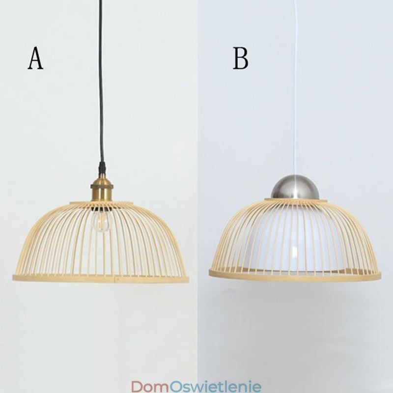 Nowoczesna prosta lampa wisząca skierowana w dół Specjalna lampa wisząca z bambusa Oświetlenie nocne