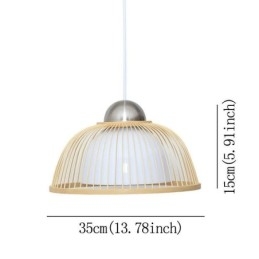 Nowoczesna prosta lampa wisząca skierowana w dół Specjalna lampa wisząca z bambusa Oświetlenie nocne