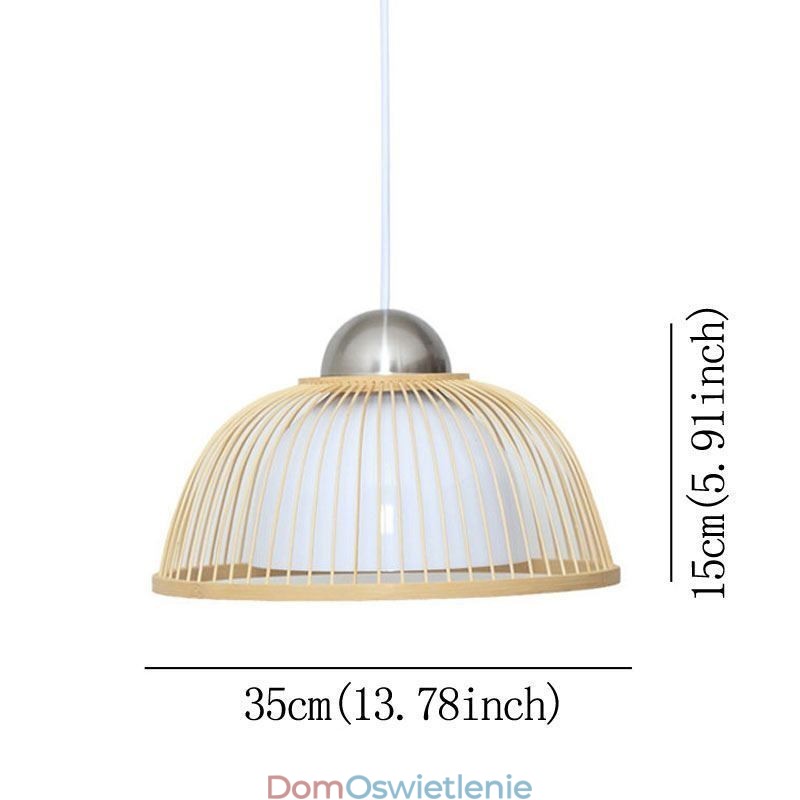 Nowoczesna prosta lampa wisząca skierowana w dół Specjalna lampa wisząca z bambusa Oświetlenie nocne