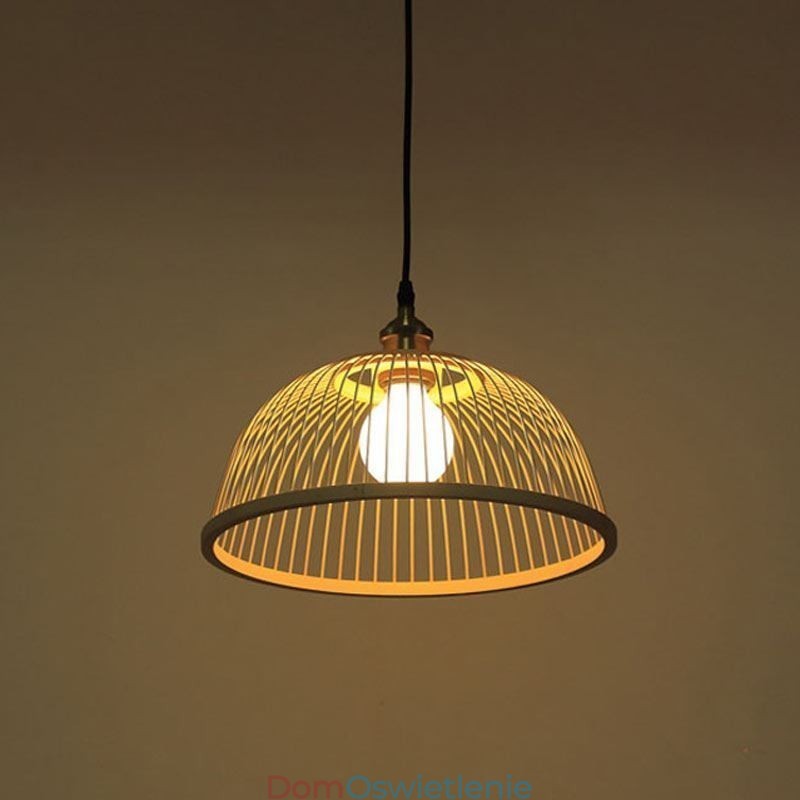 Nowoczesna prosta lampa wisząca skierowana w dół Specjalna lampa wisząca z bambusa Oświetlenie nocne