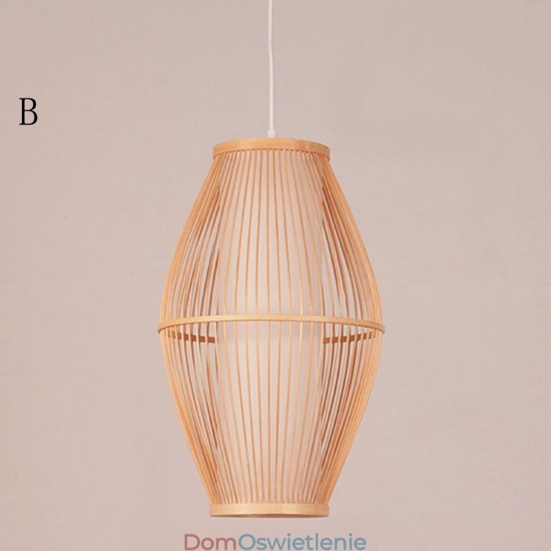 Klasyczna ręcznie robiona lampa wisząca z bambusa