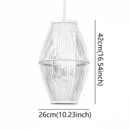 Klasyczna ręcznie robiona lampa wisząca z bambusa