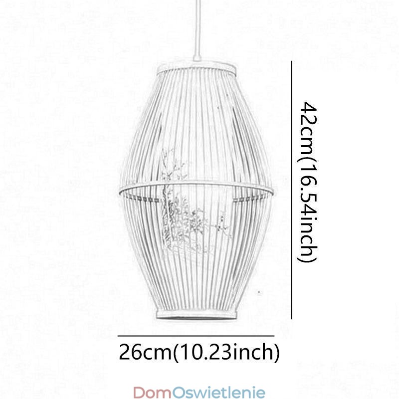 Klasyczna ręcznie robiona lampa wisząca z bambusa