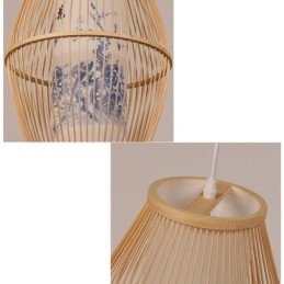 Klasyczna ręcznie robiona lampa wisząca z bambusa