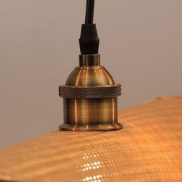 Kreatywna lampa wisząca z liści Współczesna lampa wisząca z bambusa Oświetlenie herbaciarni
