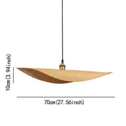 Kreatywna lampa wisząca z liści Współczesna lampa wisząca z bambusa Oświetlenie herbaciarni