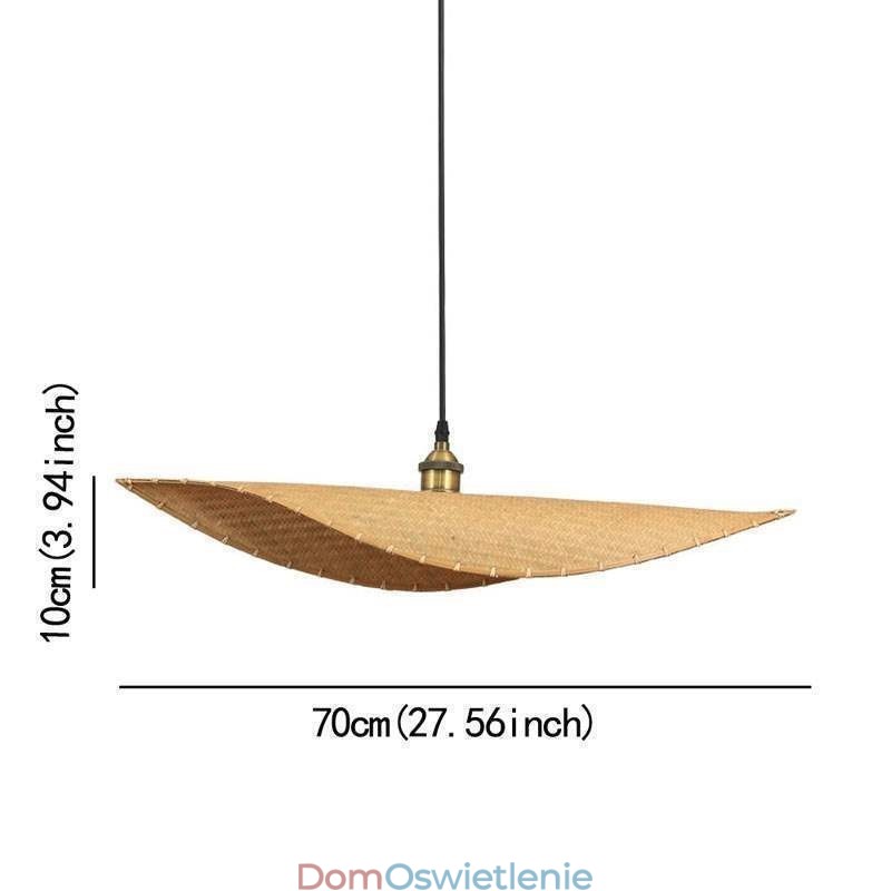 Kreatywna lampa wisząca z liści Współczesna lampa wisząca z bambusa Oświetlenie herbaciarni
