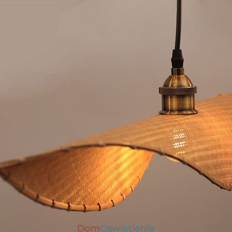 Kreatywna lampa wisząca z liści Współczesna lampa wisząca z bambusa Oświetlenie herbaciarni