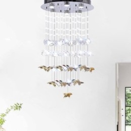 Nordic Wisząca lampa Kreatywny motyl Szklana lampa wisząca