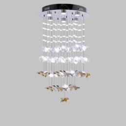 Nordic Wisząca lampa Kreatywny motyl Szklana lampa wisząca