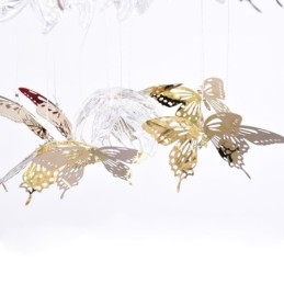 Nordic Wisząca lampa Kreatywny motyl Szklana lampa wisząca