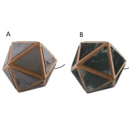 Geometryczna lampa wisząca w kształcie diamentu, 3D, półprzezroczysta konstrukcja