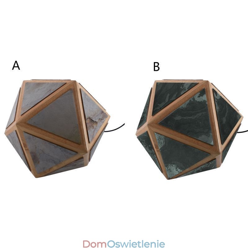 Geometryczna lampa wisząca w kształcie diamentu, 3D, półprzezroczysta konstrukcja