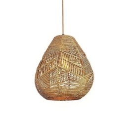 Lampa sufitowa Nordic Retro Natural Paper Rope ręcznie tkany abażur