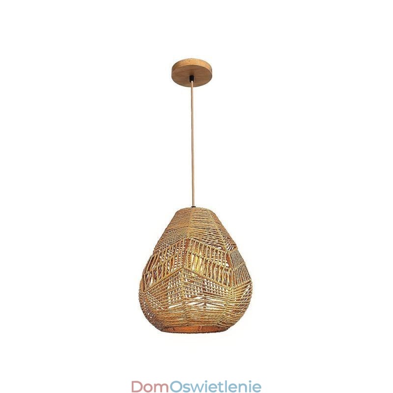 Lampa sufitowa Nordic Retro Natural Paper Rope ręcznie tkany abażur