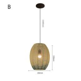 Wisząca lampa z papieru w stylu retro w stylu country w odcieniu niebieskiego