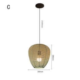 Wisząca lampa z papieru w stylu retro w stylu country w odcieniu niebieskiego