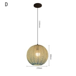 Wisząca lampa z papieru w stylu retro w stylu country w odcieniu niebieskiego
