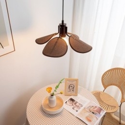 Nordic Wisząca Lampa Wabi Sabi Style Tkanina Abażur Dekoracyjna Lampa Sufitowa