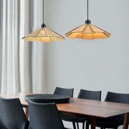 Wisząca lampa Kreatywna retro drewniana lampa sufitowa