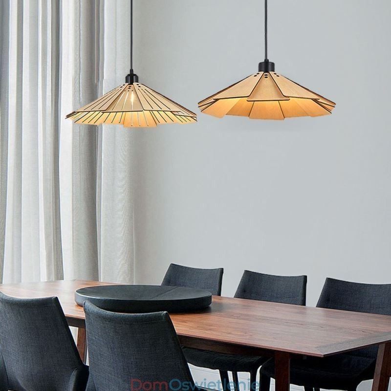 Wisząca lampa Kreatywna retro drewniana lampa sufitowa