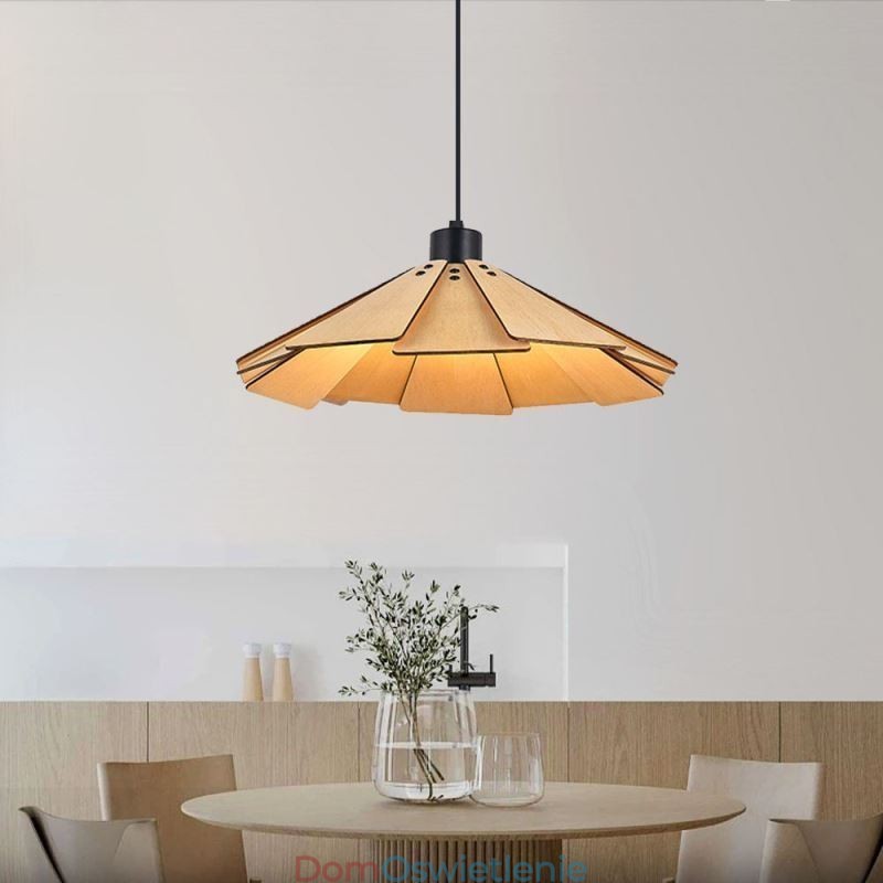 Wisząca lampa Kreatywna retro drewniana lampa sufitowa