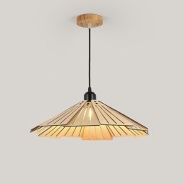 Wisząca lampa Kreatywna retro drewniana lampa sufitowa