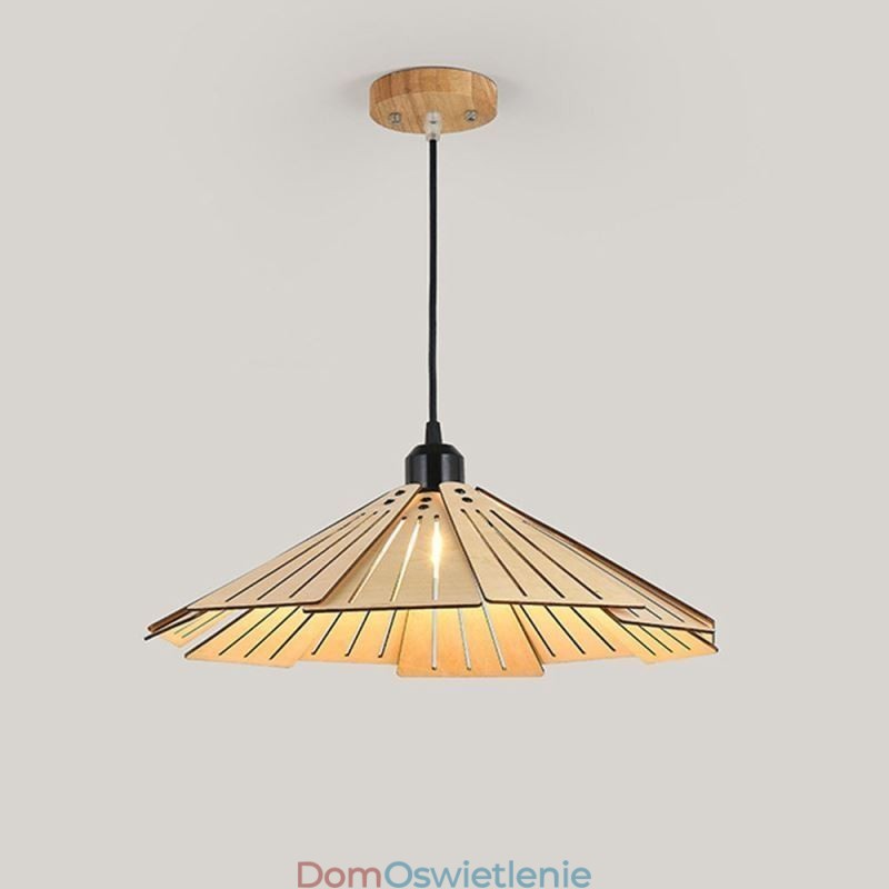 Wisząca lampa Kreatywna retro drewniana lampa sufitowa