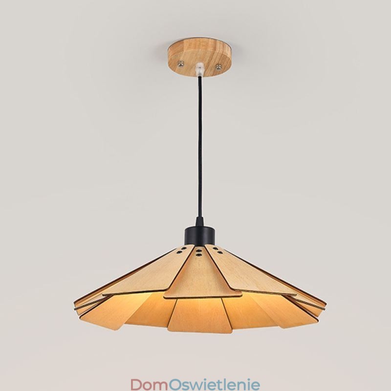Wisząca lampa Kreatywna retro drewniana lampa sufitowa