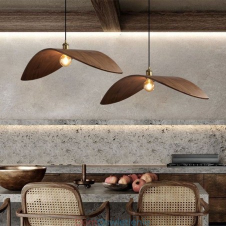 Solidna drewniana lampa wisząca, kreatywne oświetlenie sufitowe w stylu retro Solidna drewniana lampa wisząca, kreatywne oświetlenie sufitowe w stylu retro