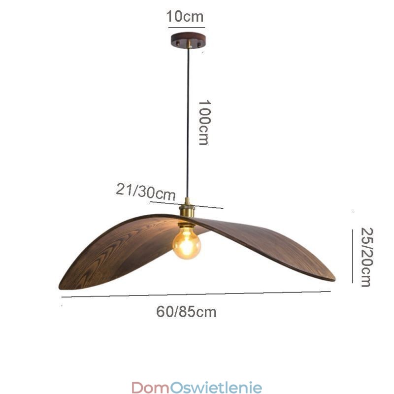 Solidna drewniana lampa wisząca, kreatywne oświetlenie sufitowe w stylu retro