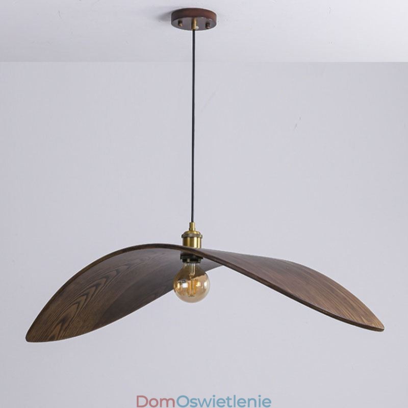 Solidna drewniana lampa wisząca, kreatywne oświetlenie sufitowe w stylu retro