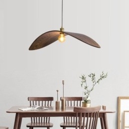 Solidna drewniana lampa wisząca, kreatywne oświetlenie sufitowe w stylu retro