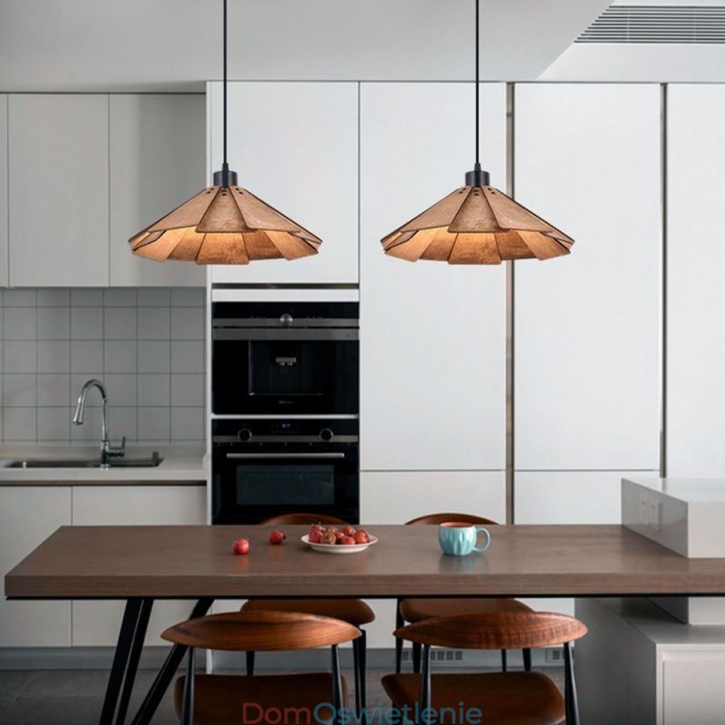 Retro Wisząca Lampa Kreatywna Drewniana Lampa Sufitowa
