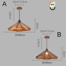 Retro Wisząca Lampa Kreatywna Drewniana Lampa Sufitowa