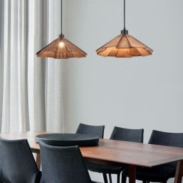 Retro Wisząca Lampa Kreatywna Drewniana Lampa Sufitowa