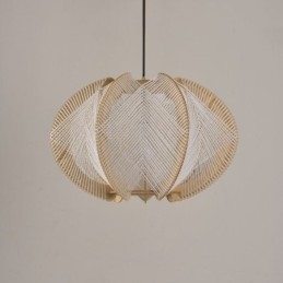 Nordic Wisząca Lampa Retro Wabi Sabi Style Ręcznie Robiona Lampa Sufitowa Z Litego Drewna