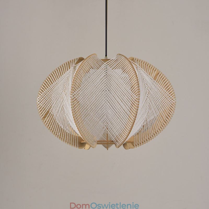 Nordic Wisząca Lampa Retro Wabi Sabi Style Ręcznie Robiona Lampa Sufitowa Z Litego Drewna