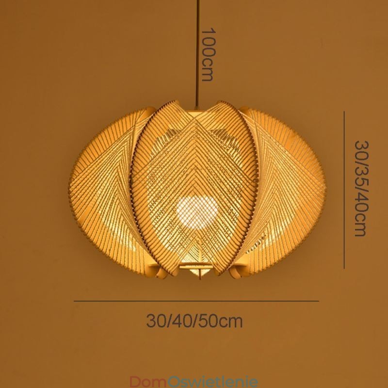 Nordic Wisząca Lampa Retro Wabi Sabi Style Ręcznie Robiona Lampa Sufitowa Z Litego Drewna