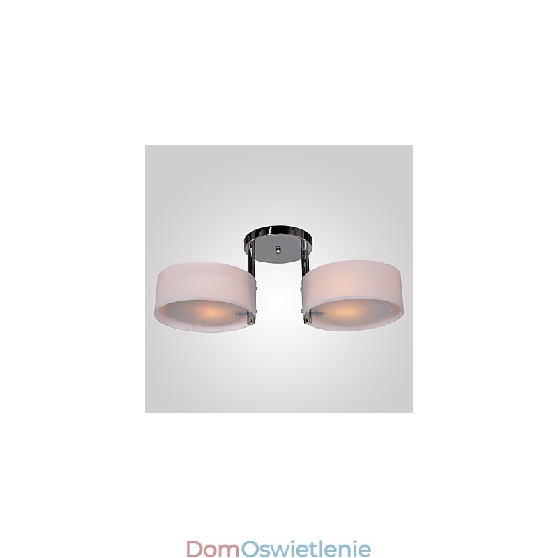 Nowoczesny współczesny chromowany metalowy żyrandol montowany na płasko