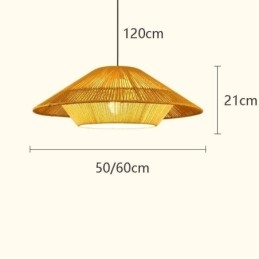 Wisząca lampa z liny konopnej, ręcznie tkana lampa sufitowa