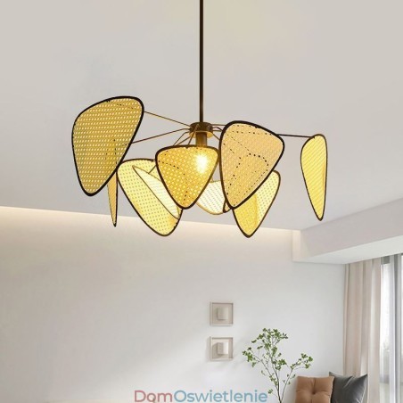 Wisząca lampa Naturalna prosta ręcznie tkana lampa sufitowa Wisząca lampa Naturalna prosta ręcznie tkana lampa sufitowa