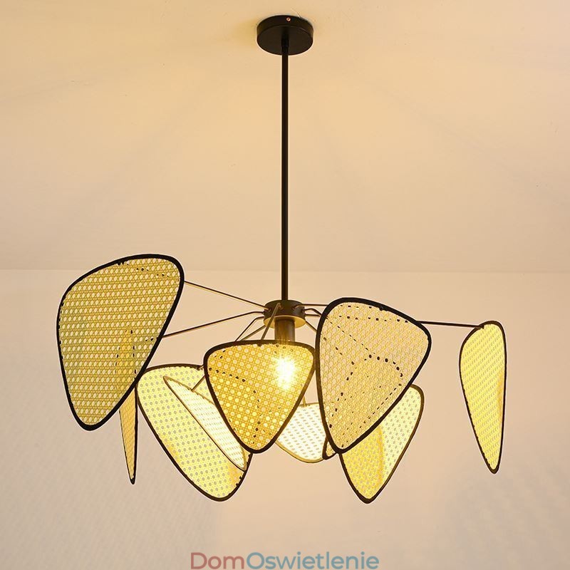 Wisząca lampa Naturalna prosta ręcznie tkana lampa sufitowa