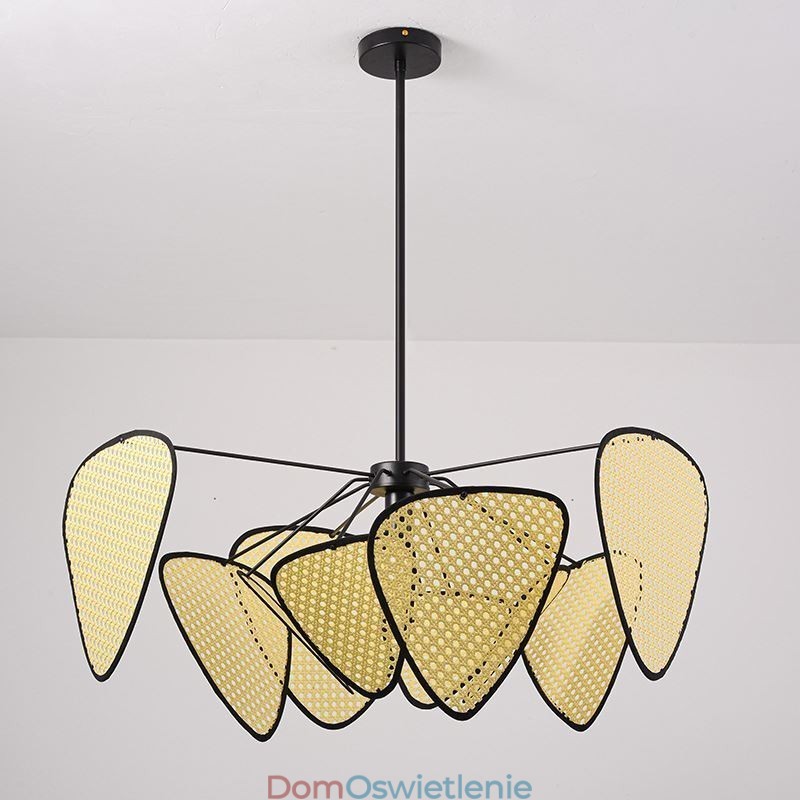Wisząca lampa Naturalna prosta ręcznie tkana lampa sufitowa
