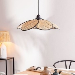 Wisząca lampa Naturalna prosta ręcznie tkana