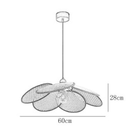 Wisząca lampa Naturalna prosta ręcznie tkana