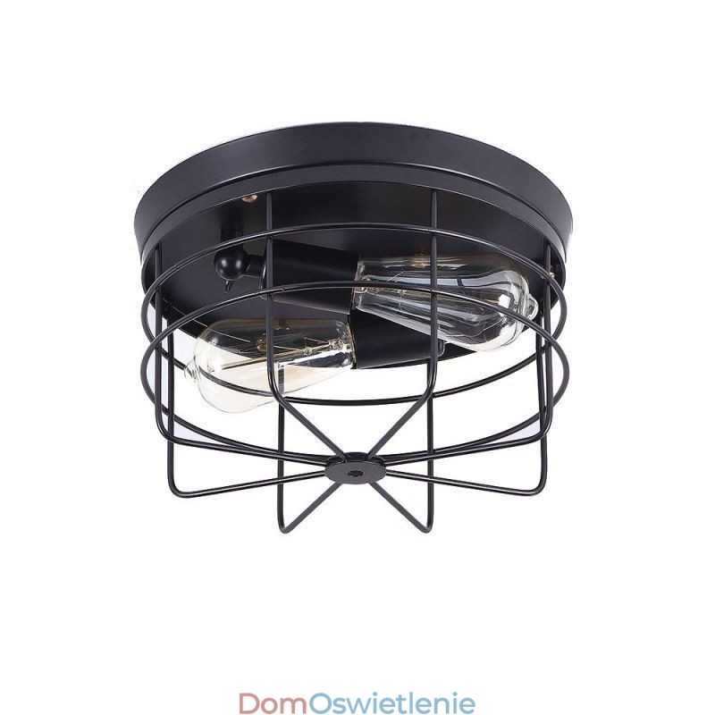 Przemysłowa metalowa klatka sufitowa, rustykalna lampa sufitowa, oprawa sufitowa