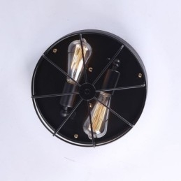 Przemysłowa metalowa klatka sufitowa, rustykalna lampa sufitowa, oprawa sufitowa