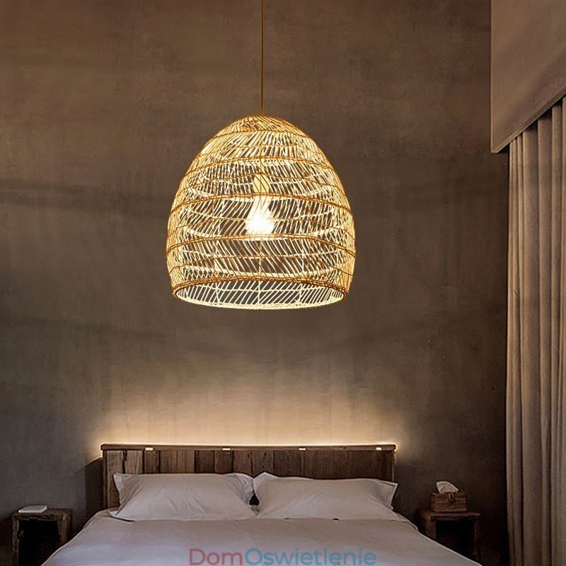 Ręcznie tkana lampa wisząca rattanowa lampa wisząca Farmhouse
